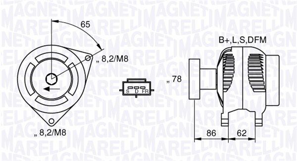 MAGNETI MARELLI Генератор 063377414010